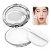 Compact Powder Case for Loose 5g with Mirror and Stylish Mini Makeup Case for Storage Powder, Silver, Capacity, Ultra-Thin (1.6cm Thick), Puff,
