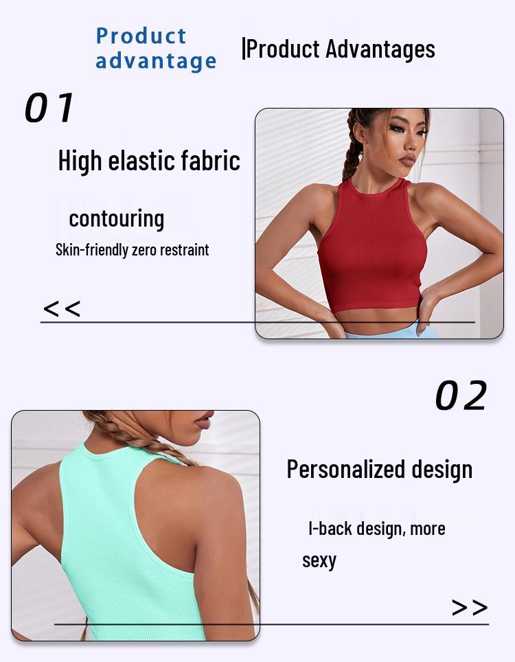 Women's High Intensity Sports Bra Yoga Vest for Running & Gym