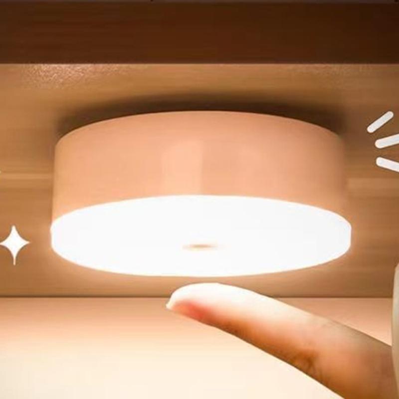 Mini Luci Notturne a LED con Sensore Tattile Ricaricabili USB Cucina Camera da Letto Base Magnetica Luce da Parete Rotonda Portatile Dimmerabile Lampada Notturna