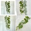 Green Leaf Artificial Monstera Vine 120cm Wall Hanging For Home Decor