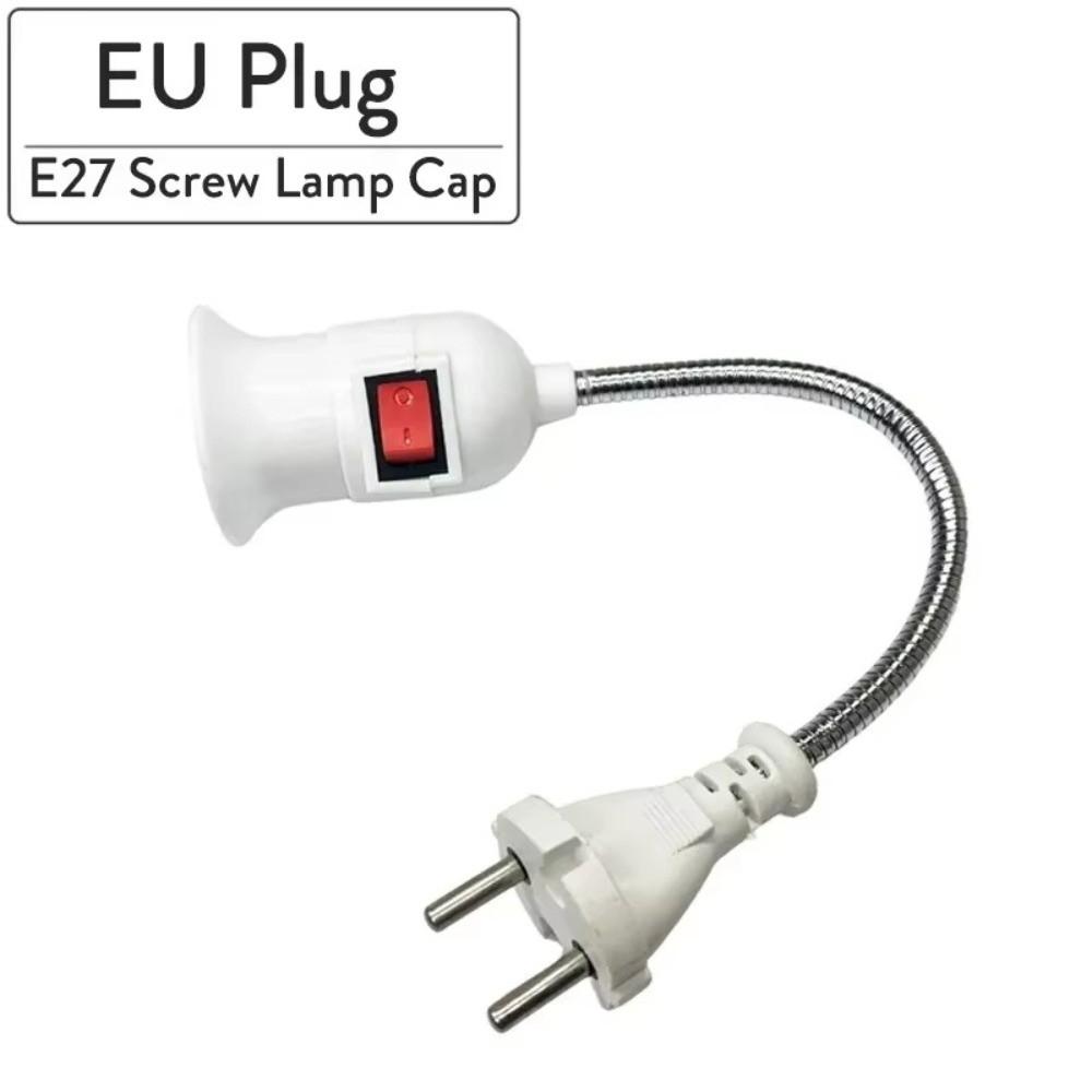 Plug Switch E27 Lamp Base with Switch Adjustable Flexible Light Holder Durable Direct Plug  Bedroom