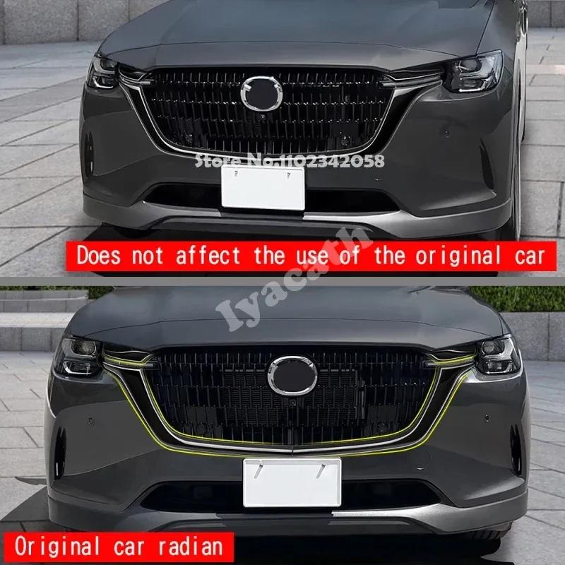 For mazda CX-60 CX60 CX-80 CX80 CX-90 CX90   2024 2025 ABS black Front Fog Lights Cover Head Headlights Lamp Stickers