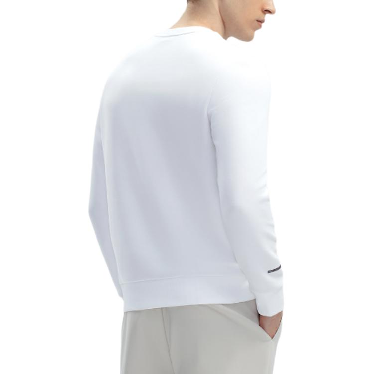 Fila Letter Print Casual Pullover Knit Sweatshirt Men Sweatshirt White F11M412207F-WT
