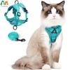 Ensemble Harnais et Laisse pour Chat de Petite à Grande Taille Harnais Gilet Réglable pour Chat Bordure Réfléchissante Laisse et Harnais Universels pour Chat