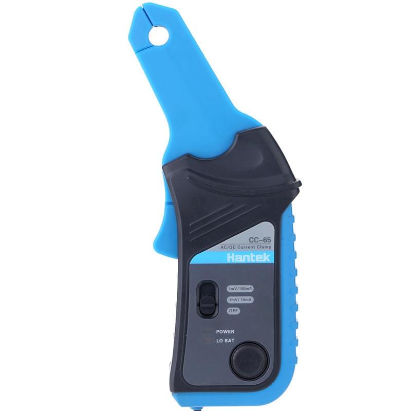 

Hantek CC-65 AC/DC Clamp Meter Transducer For Digital Multimeter Oscilloscope 20KHz 20mA to 65A DC With BNC Type Connector синій