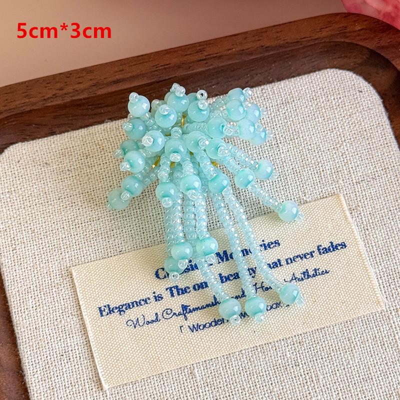 Diy Korean Beaded Flower Shoe Charms Clear Crystal Jelly Shoes Accessories Removable Clips For Sneakers Flats Sweet Decorations