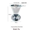 145mm Stainless Steel Coffee Filter with Double-Layer Screen