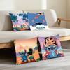 L-Lilo CartoonS-Stitchs Pillow Case Cushion Cover Soft Cute Throw Pillow Case For Car Sofa Pillowcase Polyester With Zipper