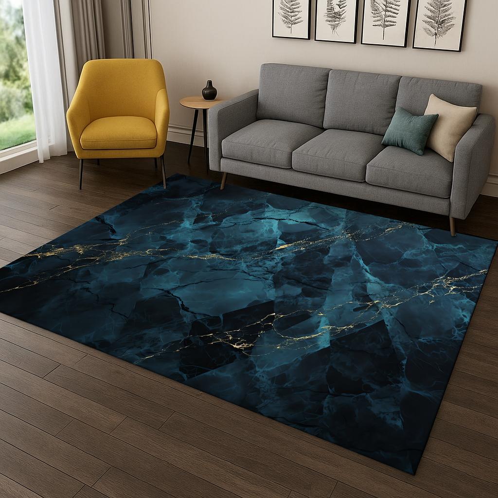 3D Marble Texture Pattern Carpet Rug for Home Bedroom Living Room Sofa Doormat Kitchen Decor,Kid Game Non-slip Floor Mat Gift