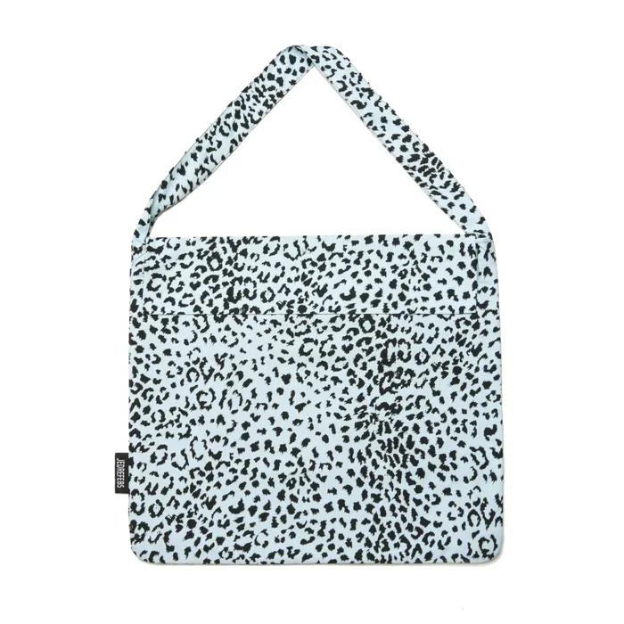 Flap ecobag leopard _black, white, blue