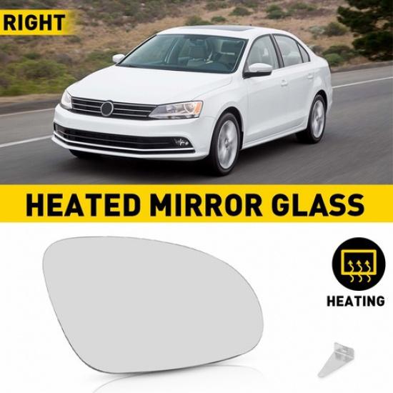 Passenger Side Mirror Glass for 2011- Volkswagen VW Passat Jetta Beetle EOA