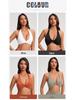 European & American Halter Push-Up Sports Bra - Nude Feel, Skin-Friendly Open Back Yoga Style, Women's Fashion YG-1005