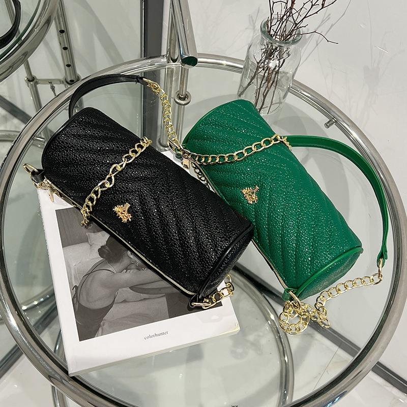 Cylinder bag women's bag fashion new simple women's bag niche design embroidered bag