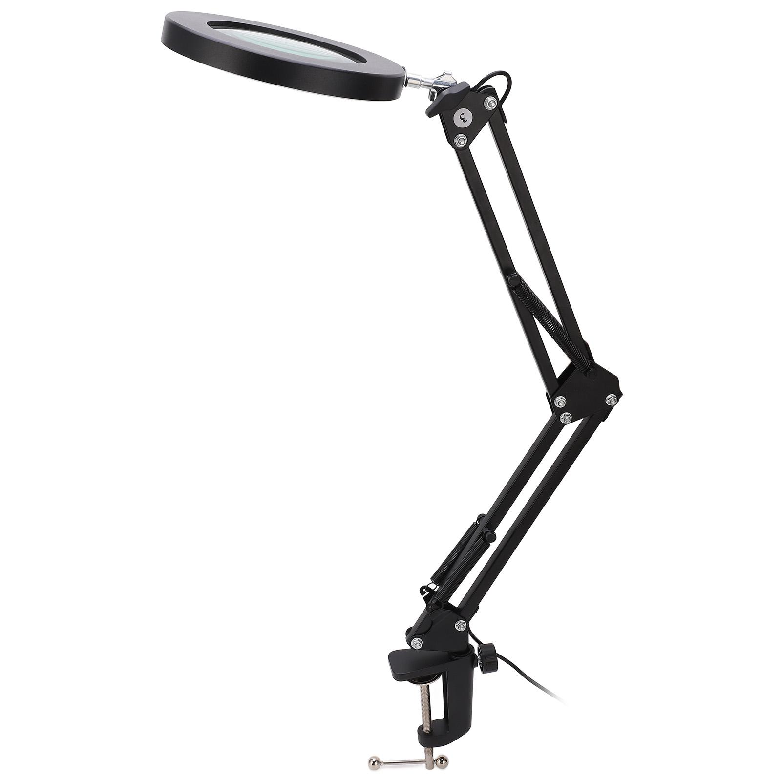 

LED Clamp Light with 5X Magnifier Adjustable Brightness Workbench Lamp for Industrial Repair