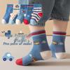Children's Cartoon Mid-Calf Socks - 5 Pairs for Boys and Girls (Spring, Autumn, Winter)