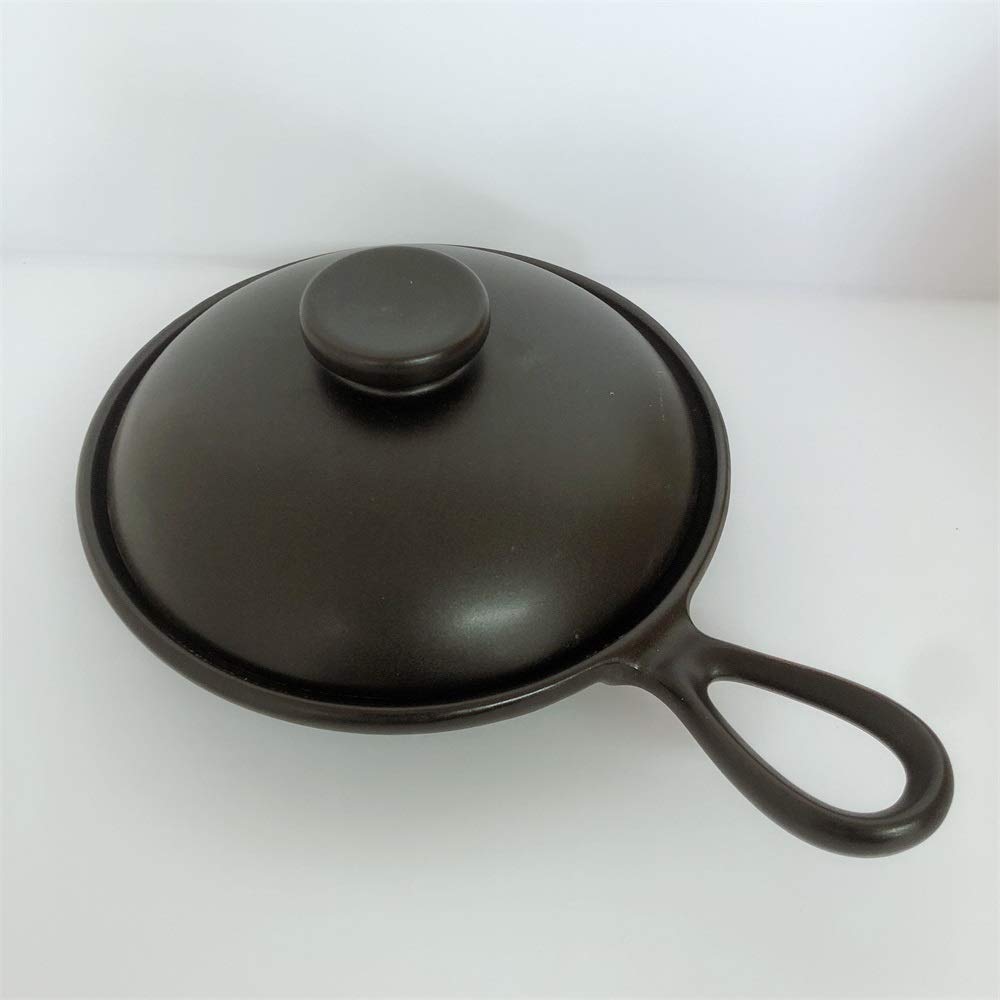 Fried Egg Pan with and Direct Heat Made in Japan Lid, Ceramic, Black, Microwave, Oven, Safe,