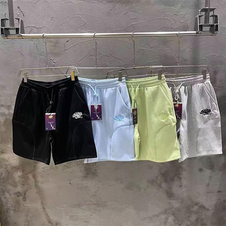 Syna Hip Hop Haftowany Zestaw Bluza i Szorty - Unisex Aksamitny Streetwear