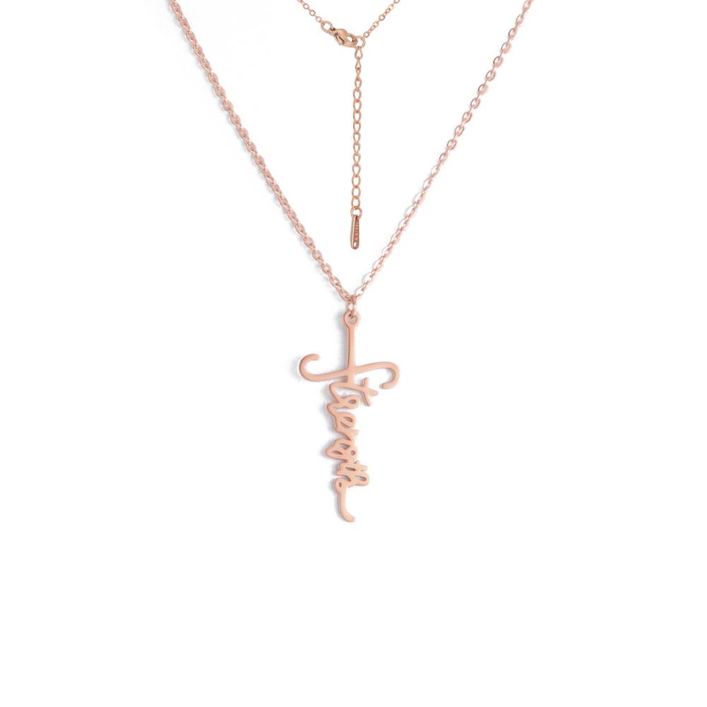Cazador Stainless Steel Jesus Cross Pendant Necklace for Women Faith Hope Strength Choker Necklace Jewelry Gifts 2026 Wholesale
