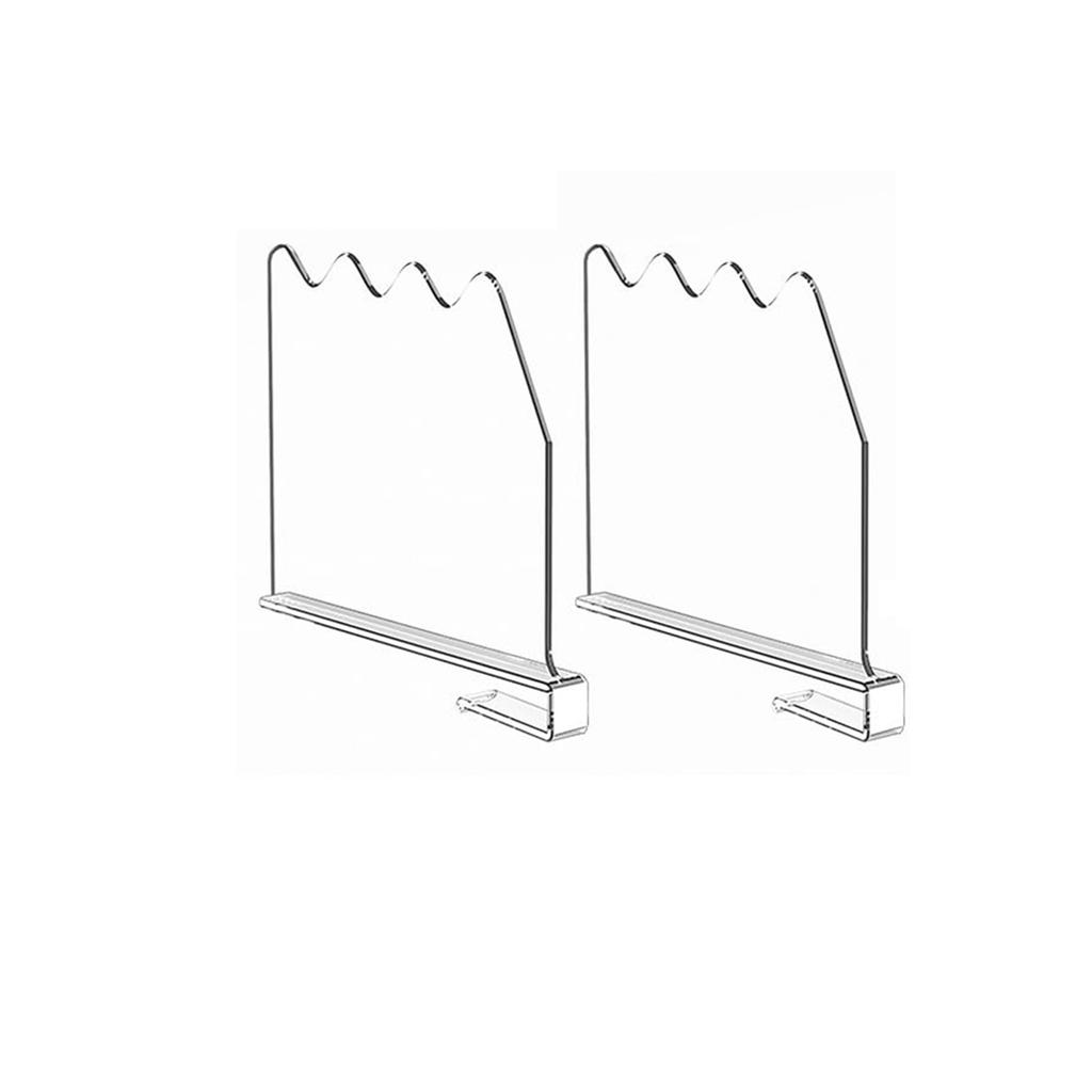 Divisória de prateleira transparente para armários, separadores de bolsas e roupas, organizador de prateleiras de madeira para quarto, cozinha, armários, banheiro