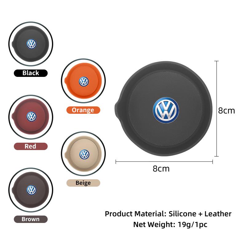 swe32PCS Car Coaster Water Cup Holder Anti-slip Pad Mat For Volkswagen VW T5 Amarok 2013 Tiguan Golf 4 5 6 7 MK4 MK7 MK8 Passat