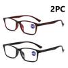 2PCS New Resin Reading Glasses Fashionable Simple And Versatile Resin Reading Glasses For Middle-aged And Elderly People