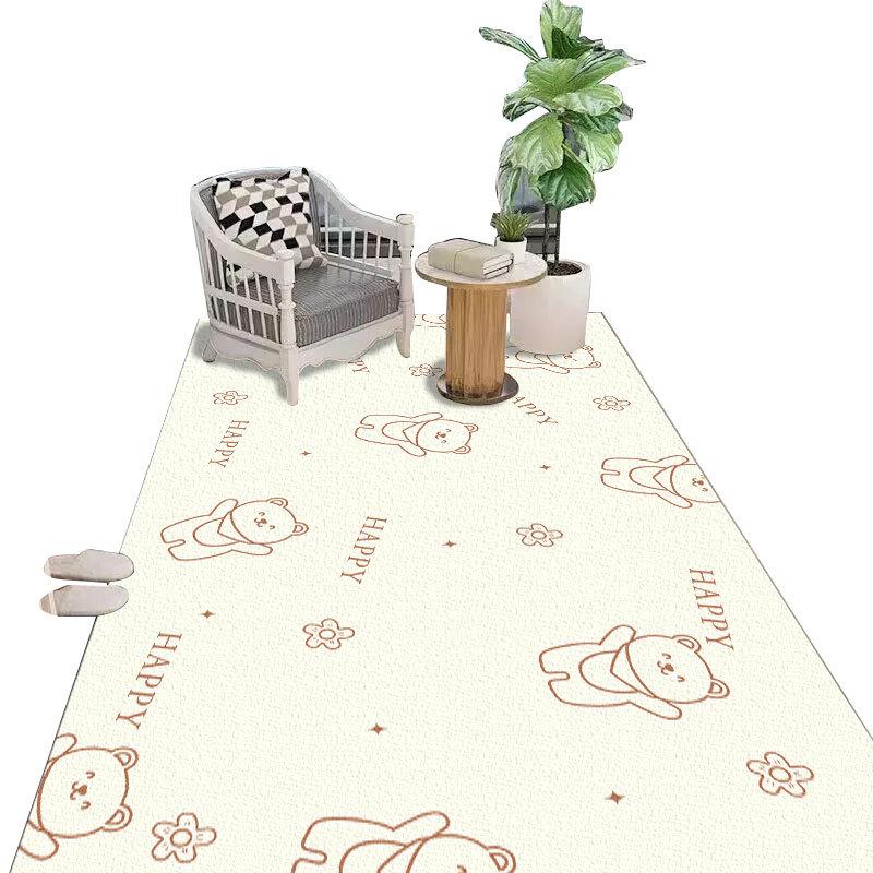 Waterproof, Non-Slip PVC Balcony Floor Mat: Scrubbable, Sun-Proof, Cut-to-Fit, Easy-Clean Kitchen or Bay Window Carpet.