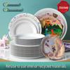 Eco-Friendly Biodegradable Paper Plates for Birthdays, Picnics, and BBQs - Food-Grade, Perfect for Cake and Fruit.