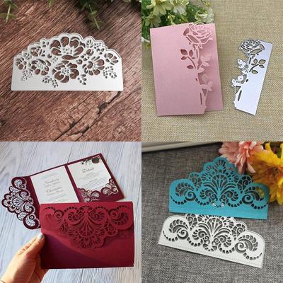 3pcs Invitation Metal Cutting Dies Stencil Scrapbooking DIY Album Stamp Paper Card Embossing Decor X3UC