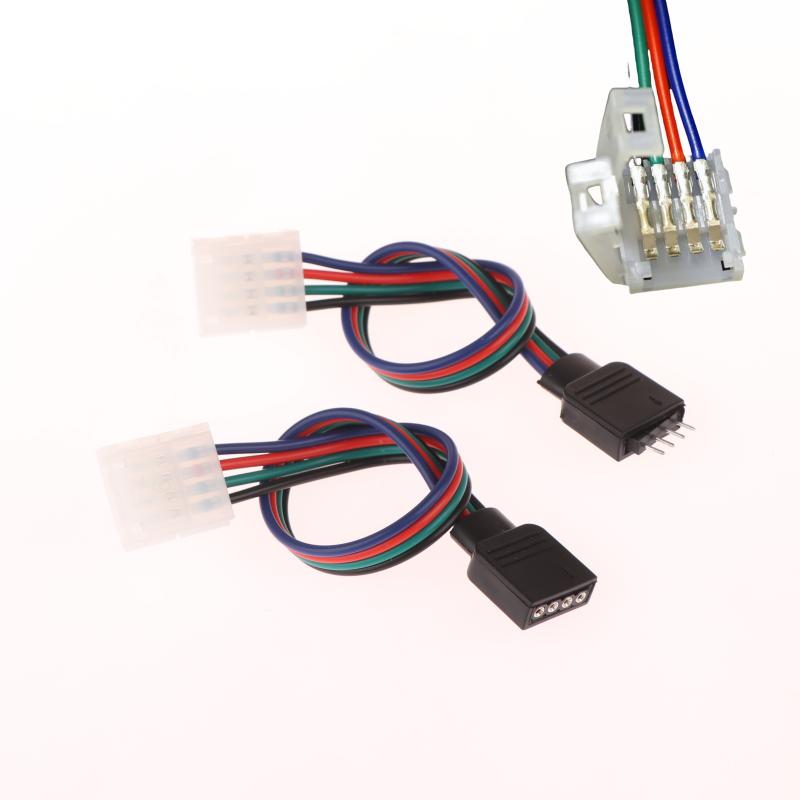 1/5Pcs 4 Conductor Connector For Rgbw Led Strips 16.5Cm Rgb 4 Pin Led Strip Light Connectors Strip To Power Adapter