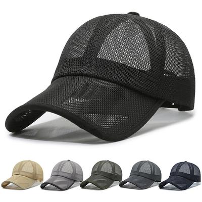 Sommer für Männer Mesh Baseball Cap Sport Sonnenblende Atmungsaktiv Snapback Hut Männlich Outdoor Stilvoll Einfach Solide