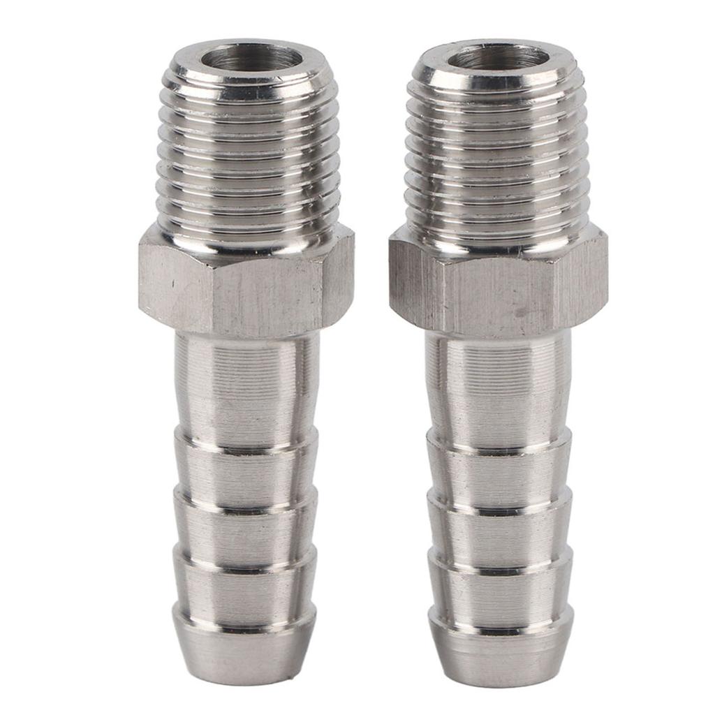 2 Stück 1 4 Zoll Edelstahl BSPT Außengewinde Verbinder Schlauchtülle Schnellkupplung Verbinder Rohrverschraubung(BSPT1 4 10mm )