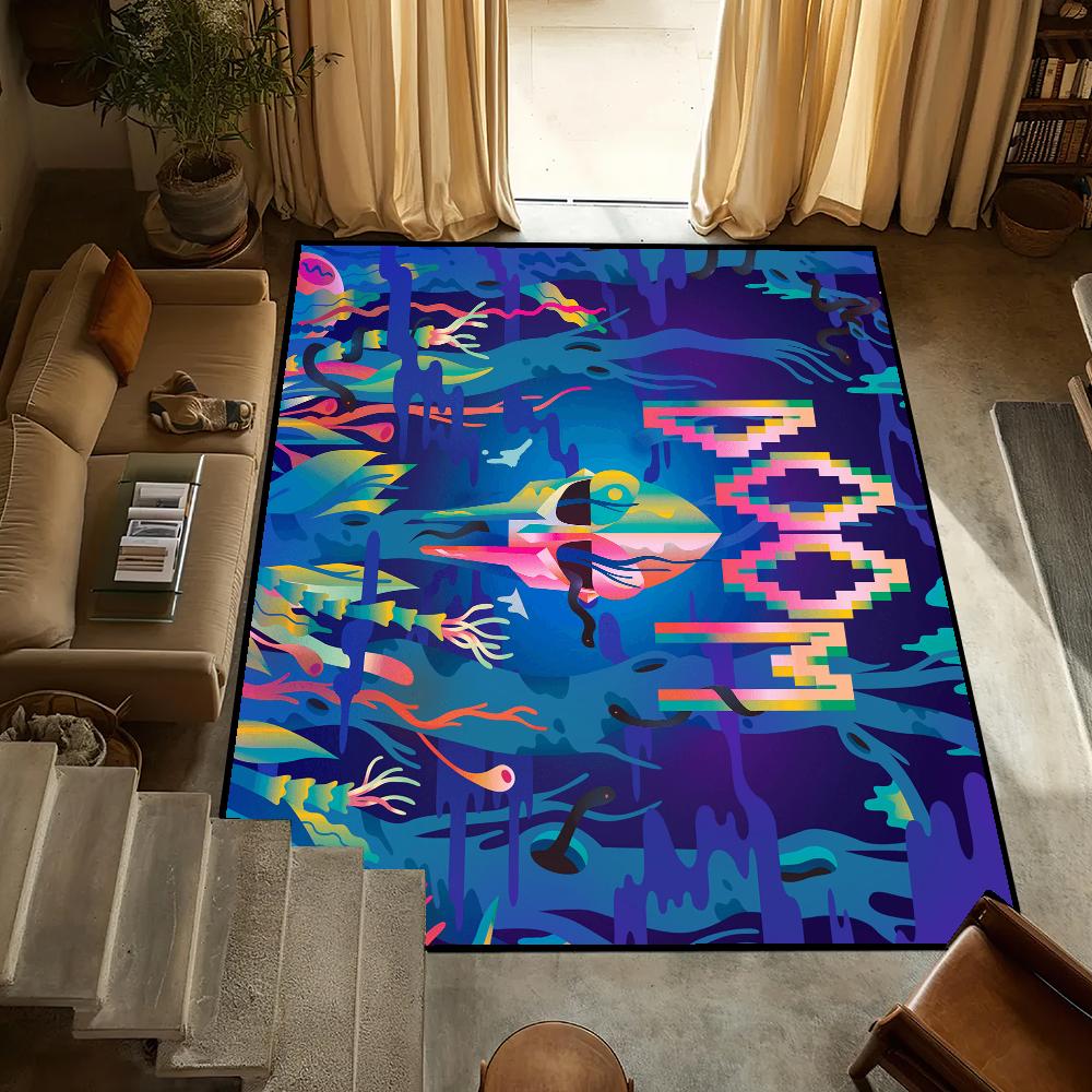 Door Mat Anti-Slip Kitchen Bedroom Handmade Rapper m-MF singer Tufted Rug Carpet DOOM Living Room Entrance Decoration