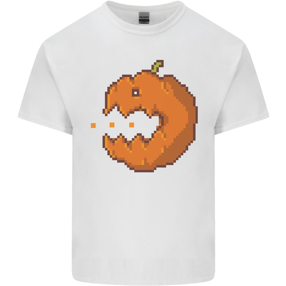 Retro Video Games Halloween Pumpkin Funny Unisexs Cotton TShirt Tee Top