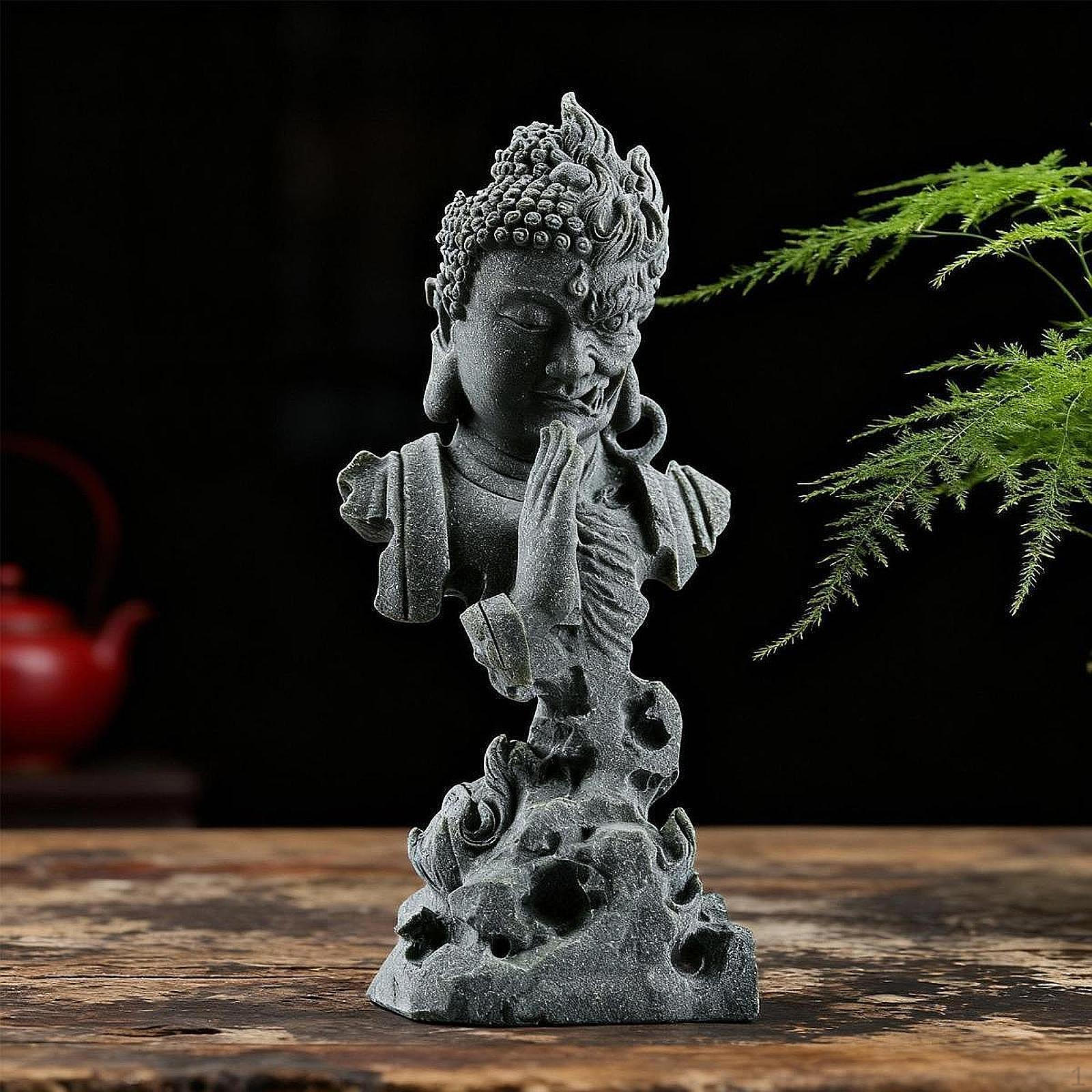 

Buddha Statue Collectible Decorative Sculpture for Shelf Living Room Office