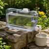 Transparent PETG Water Container with Faucet Recyclable Clear Screw Top Opening