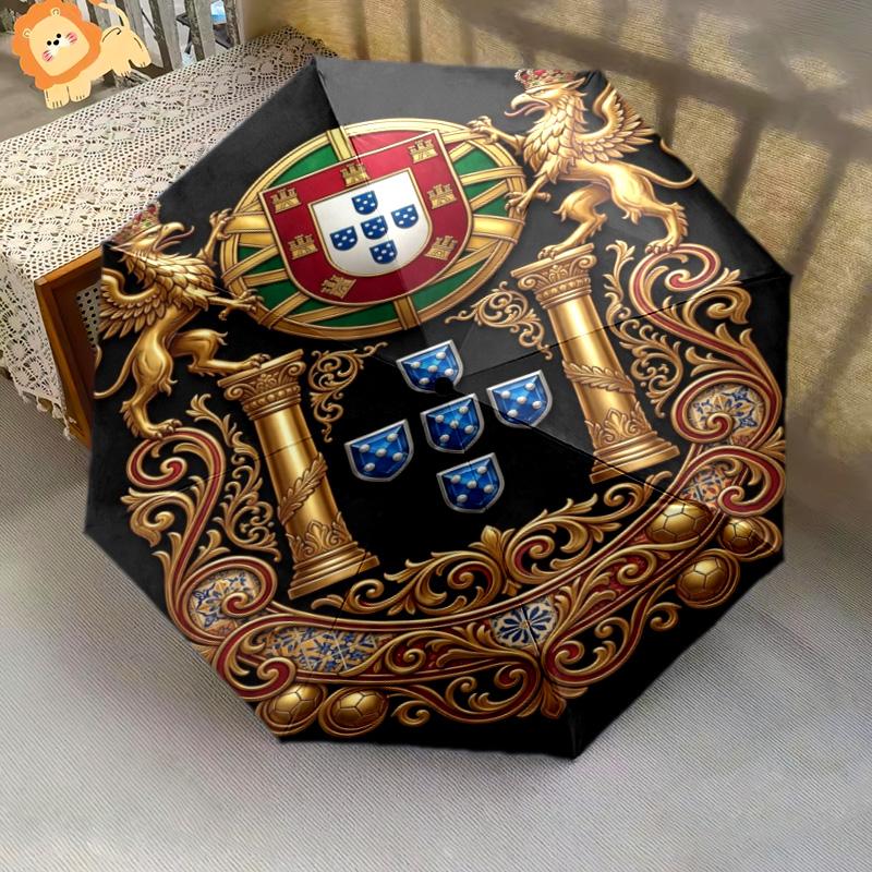 Royal Heraldry Ornate Design Folding umbrella Portable travel Umbrella travel light