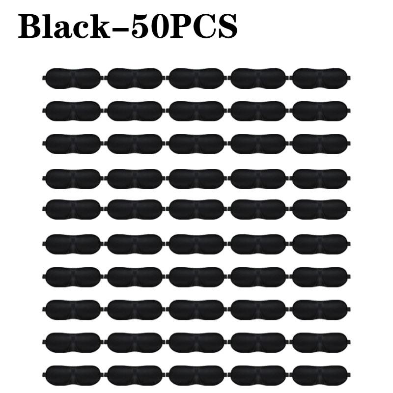 1-50PCS 3D Sleep Eye Mask Unisex Zero Pressure Contour Design Soft Breathable Adjustable Strap for Travel Rest Comfortable