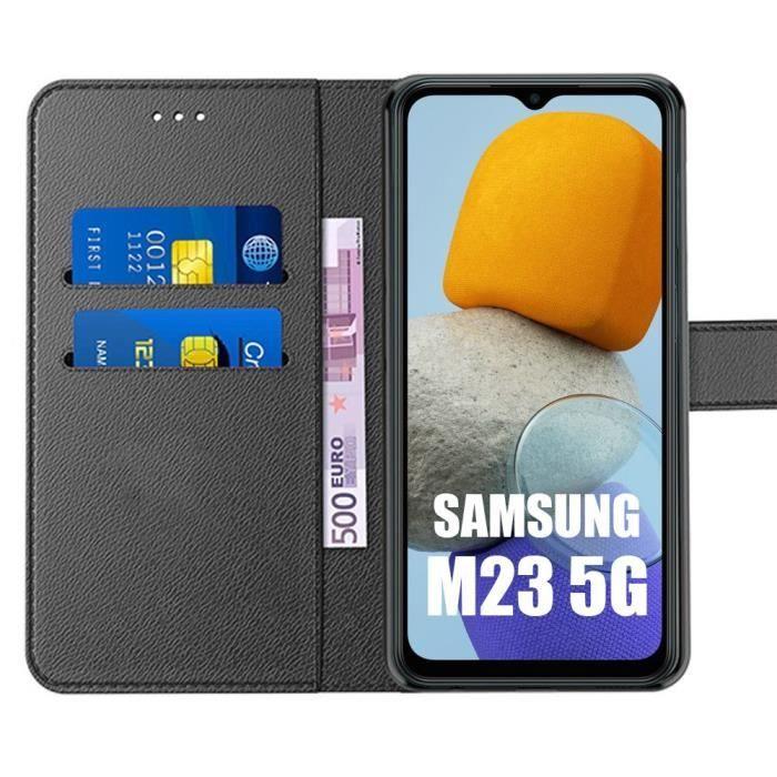 Case for Samsung Galaxy M23 5G Synthetic Leather Black Anti-Scratch 360 Degree Protection