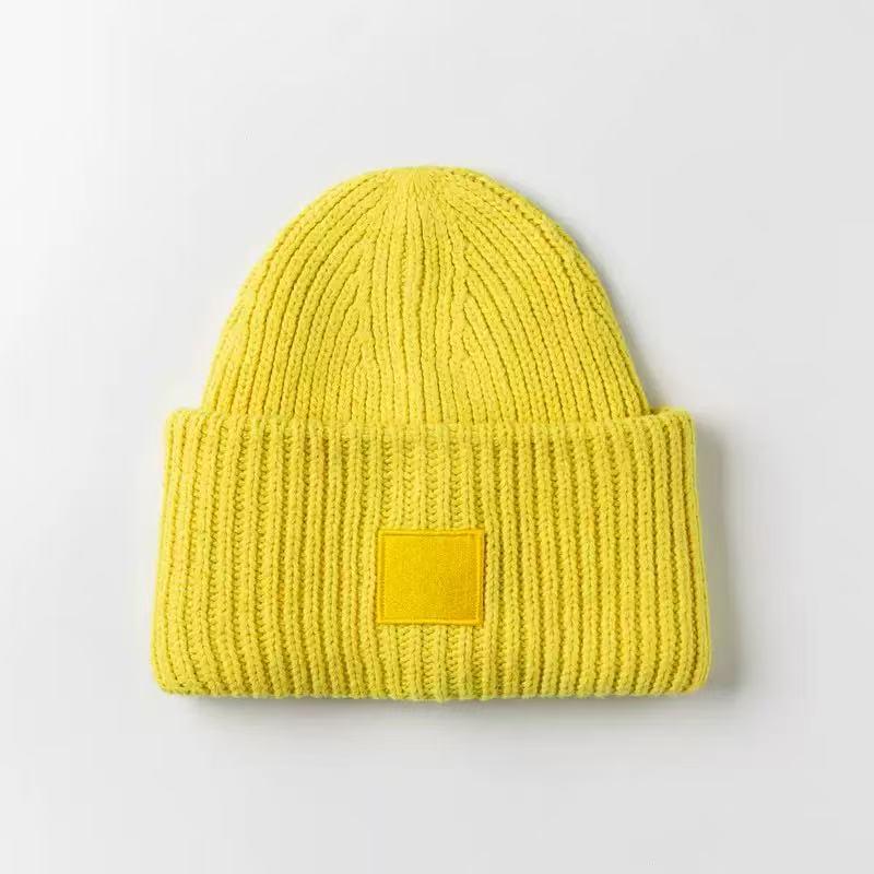 Classic Smiley Face Wool Knit Hat - Thickened, Unisex, European & American Style