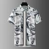Abstract Ink Splash Short-sleeve Shirt, Trendy Casual Wear for Everyday Use.