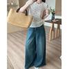 Sense of Design Internet Celebrity Popular Wide-leg Jeans Women's Spring and Autumn New Versatile High-waisted Loose Wide-leg Jeans