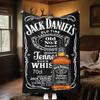 Jack Daniel's Koc Pluszowy Miękki Wygodny na Wszystkie Pory Roku Koc na Sofę Biuro Drzemki Koc Podróżny Zewnętrzny Idealny Prezent