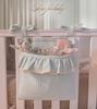 Lovely Line Crib Organizer with Lace Ruffle - Mint