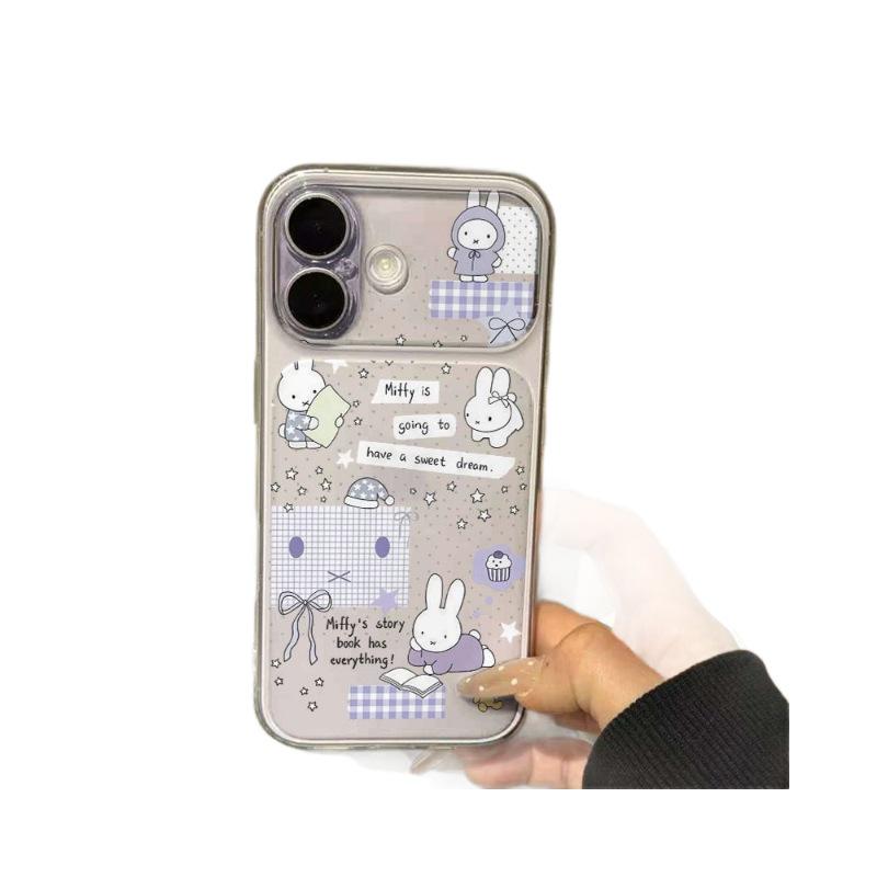Little Rabbit Pajama Window Change Case for Apple 17Promax 16 15 14Pro 12 - Soft Phone Cover