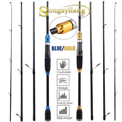 Spinning Fishing Rods 1.8M/2.1m Medium Graphite Carbon Fiber Portable Travel Carp Fishing Reel Rod