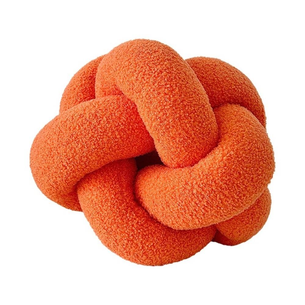 Skin Friendly Knotted Ball Throw Pillow Soft Chair Backrest Fashion Waist Support Cushion  Bedroom