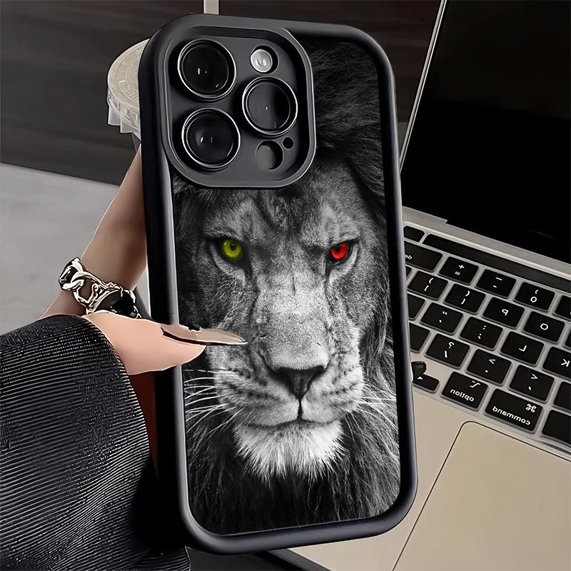 Phone Case for iPhone 17 Air 16E 15 16 Pro Max Lion Male Man King Cover 14 Plus 13 12 Mini Soft Shell Silicone Fundas