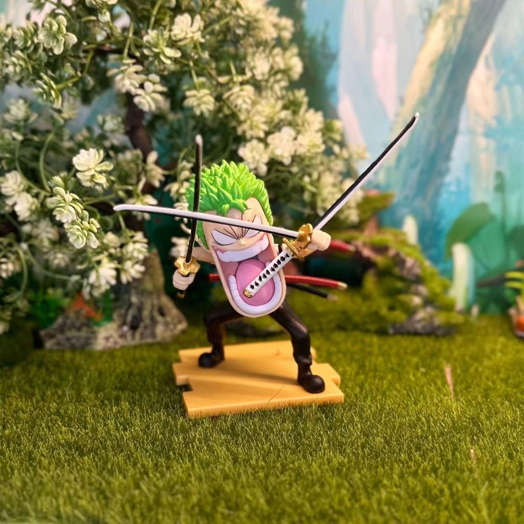 15cm One Piece Anime Figures Three Captains Sanji Monkey D Luffy Roronoa Zoro Action Figure Hungry Trio PVC Model Toys Beautiful Gifts