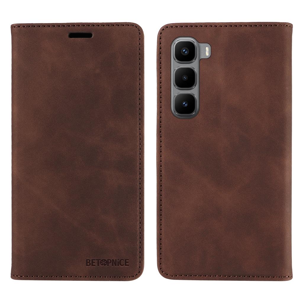 For Infinix Hot 60 Pro+ 4G Case BETOPNICE Magnetic Closure RFID Blocking Wallet Stand Leather Phone Cover
