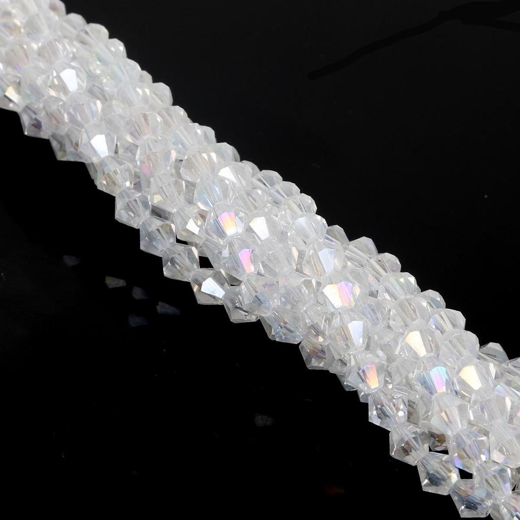 6mm DIY Colored Glass Crystal Pointed Beads for Jewelry and Phone Chain Accessories